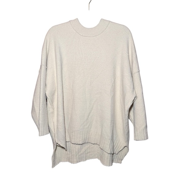 FREE PEOPLE Oversized Ivory Relaxed Fit Cozy Knit Tunic Sweater S - Picture 3 of 10